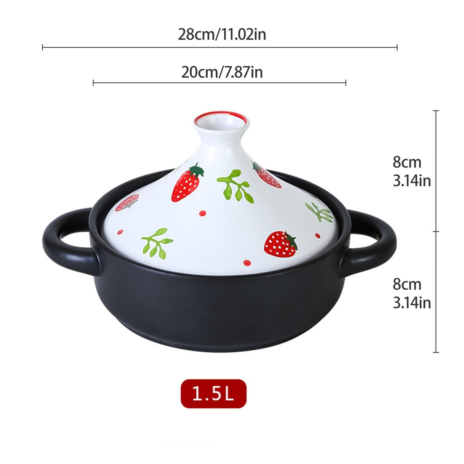 Keramik Tajine Topf Zum Kochen Premium Tagine Marokko Im Japanischen Stil Handbemalter Dekorativer Deckel, Zum Langsamen Schmoren Von Eintöpfen