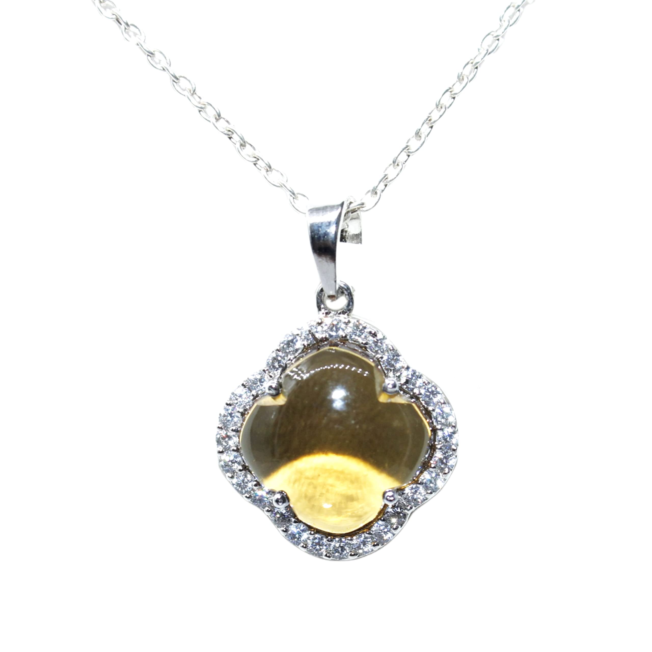 Colgante de citrino natural un regalo de Navidad inolvidable en plata 925 para niña 7