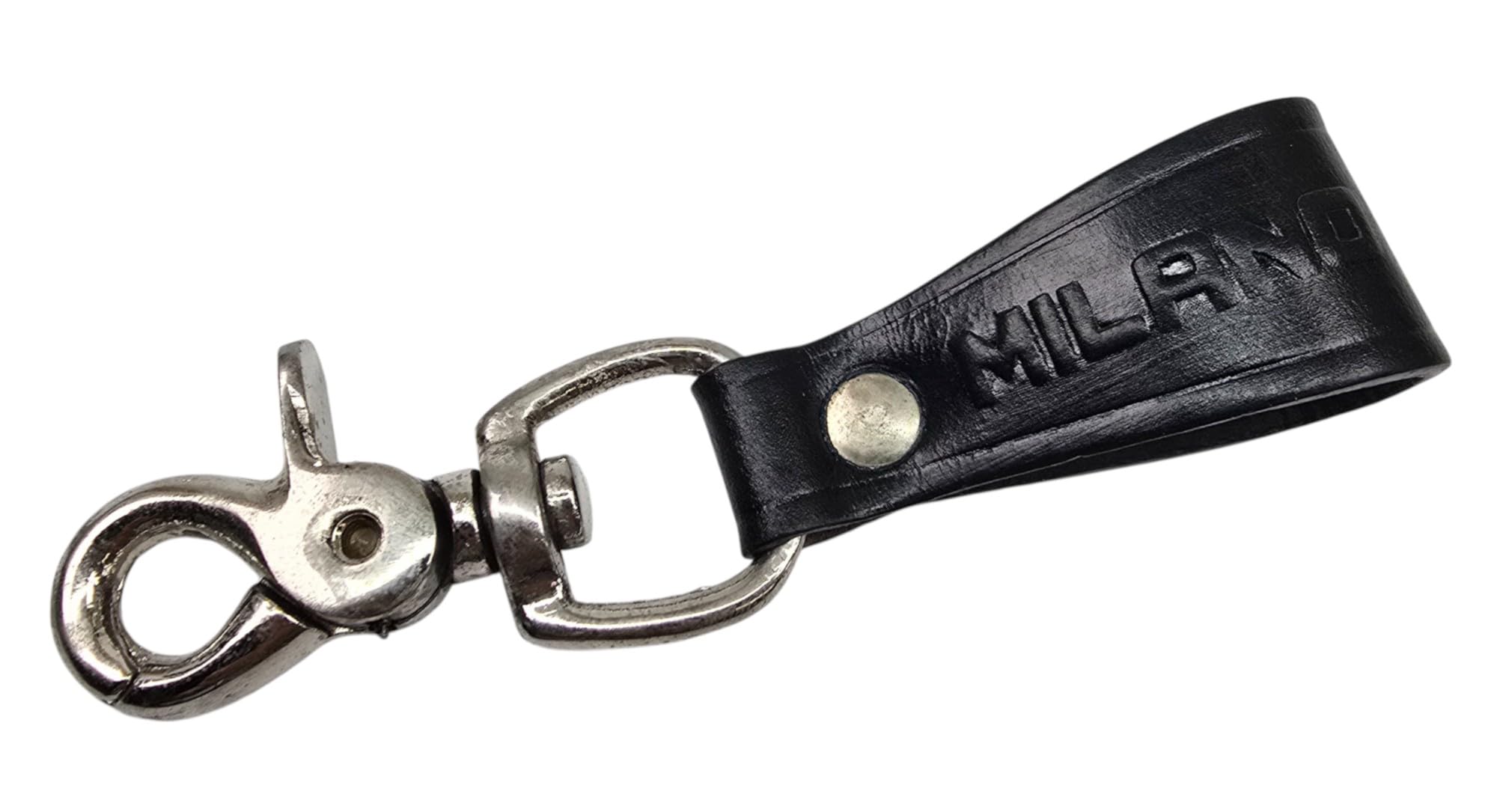 Mens Womens Quality Leather Belt Loop Key Holder Lobster Clasp Milano Security