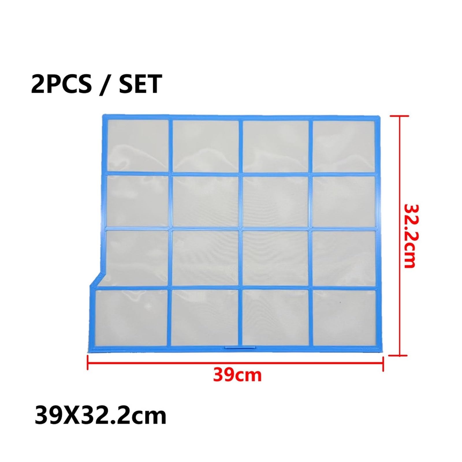 Compatible Con Hitachi, Filtro De Aire Acondicionado Tipo Split/ventana, Colección De Piezas De Pantalla Antipolvo Personalizadas(2PCS 392X322)