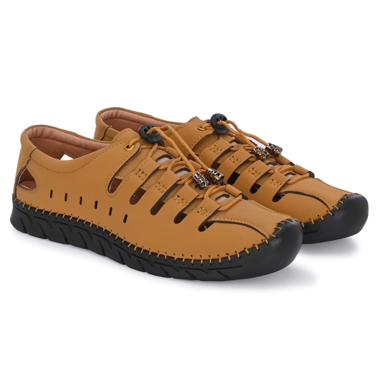 hattoun Synthetic Leather Comfortable for Men (Tan)-picture-23