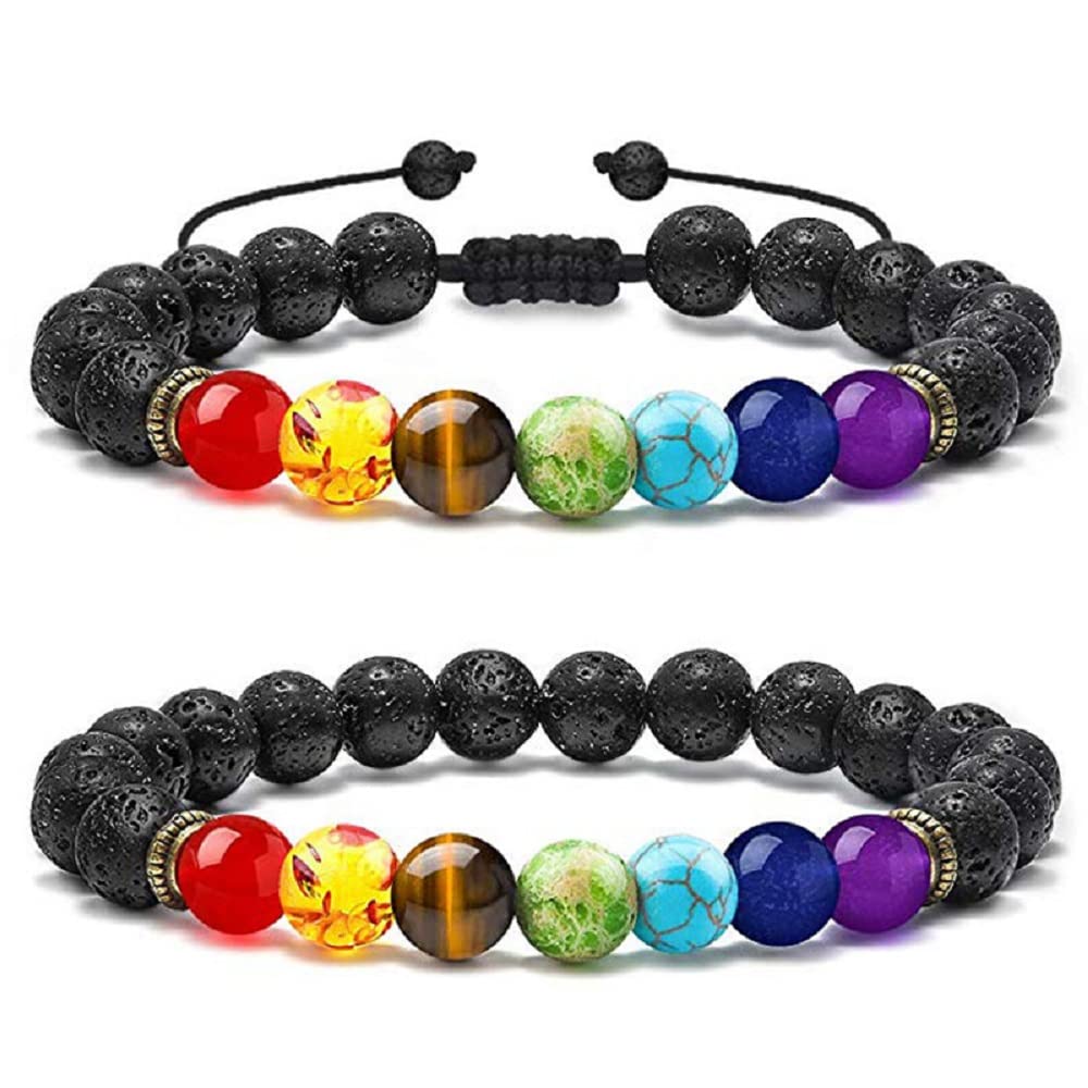 Jewelgenics 7 Chakra Bracelet, Lava Bracelet, Onyx Bracelet, Semi Precious Natural Gemstone Beads Bracelets(Multicolor) For Boys (B0BTTDTHVD) Amazon Price History, Amazon Price Tracker