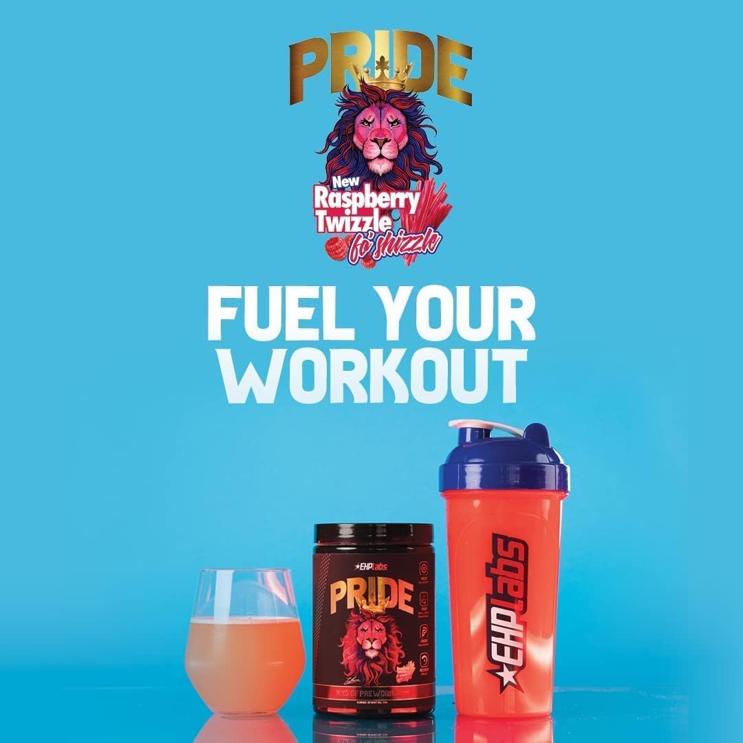 EHPlabs Pride Pre Workout Supplement Powder - Full Strength Pre-Workout Energy Supplement, Sharp Focus, Epic Pumps & Faster Recovery - Raspberry (40 Servings)
