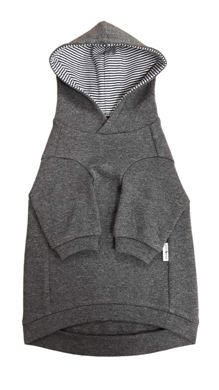 Sphynx Katzen Kleidung DUNKELGRAU Kapuzenpullover Trautes Heim, Glьck allein (M)