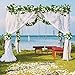 Huryfox Artificial Flowers Garlands - 2 Strand 230cm Long Artificial Flower Vines for Decorations, Faux White Rose Floral Arch with Realistic Design for Home, Garden, Indoor/Outdoor Weddings, Parties