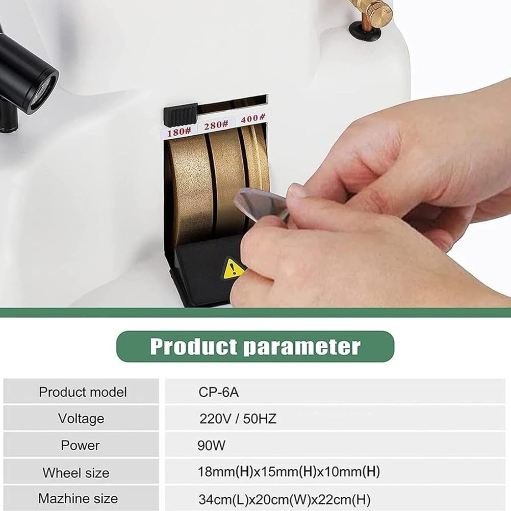 Bordeadora manual de lentes ópticas con luz LED, amoladora manual para corte de gafas, equipo de almacenamiento para dar forma de precisión