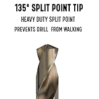 Vista 3 de Drill America - D/ACO13/16 Broca de cobalto de vástago reducido de 13/16" con vástago de 1/2", serie D/ACO