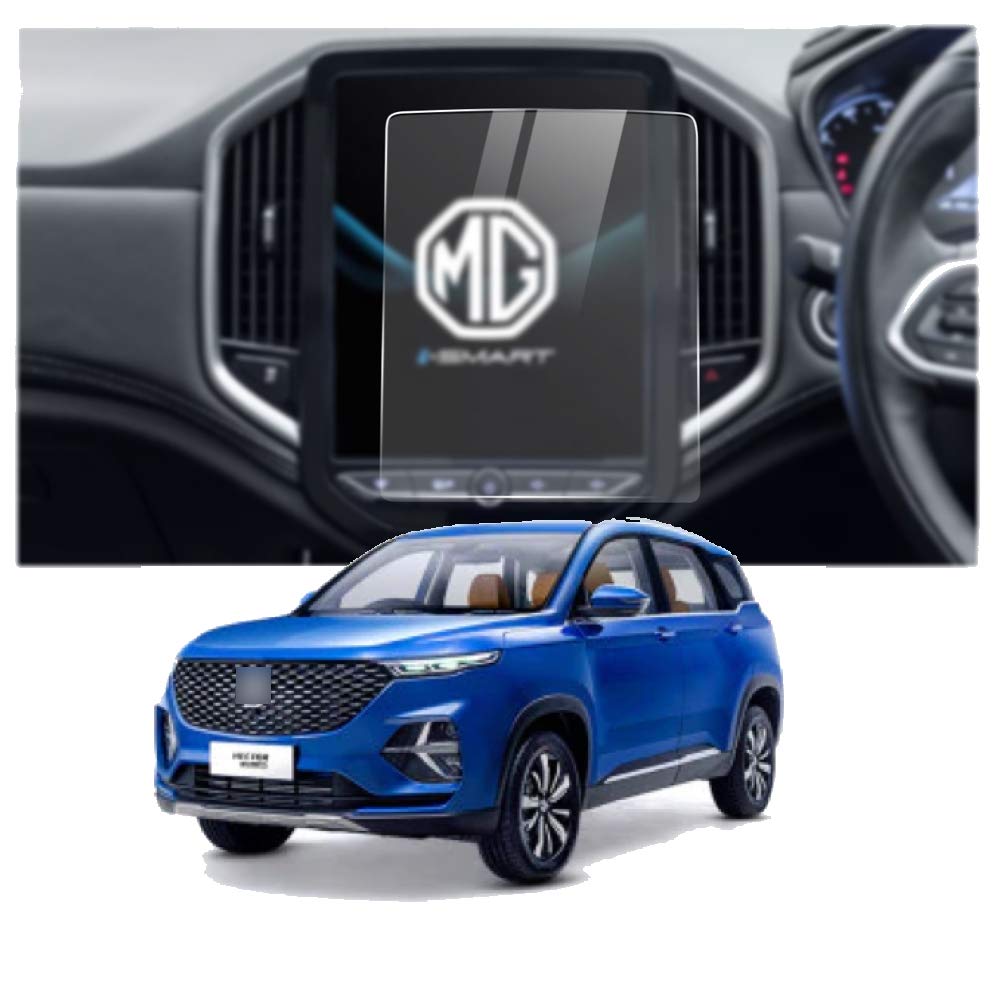 Hydrophobic Mg Hector Car Accessories Navigation Or Music System (Stereo) Touch Screen Guard 10.4Inches (Company Fitted) - Clear-image-3
