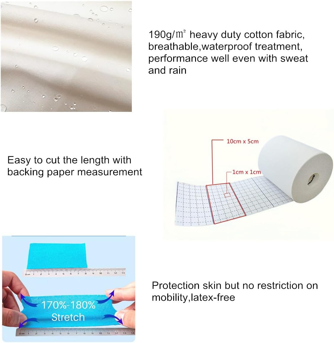 4 Inches X 10.9 Yards Turf Tape Football - Extra Wide White Football Turf Tape - Latex Free Sport Tape - Ultra Sticky Athletic Tape, Protects from Turf Burn, Waterproof & Flexible