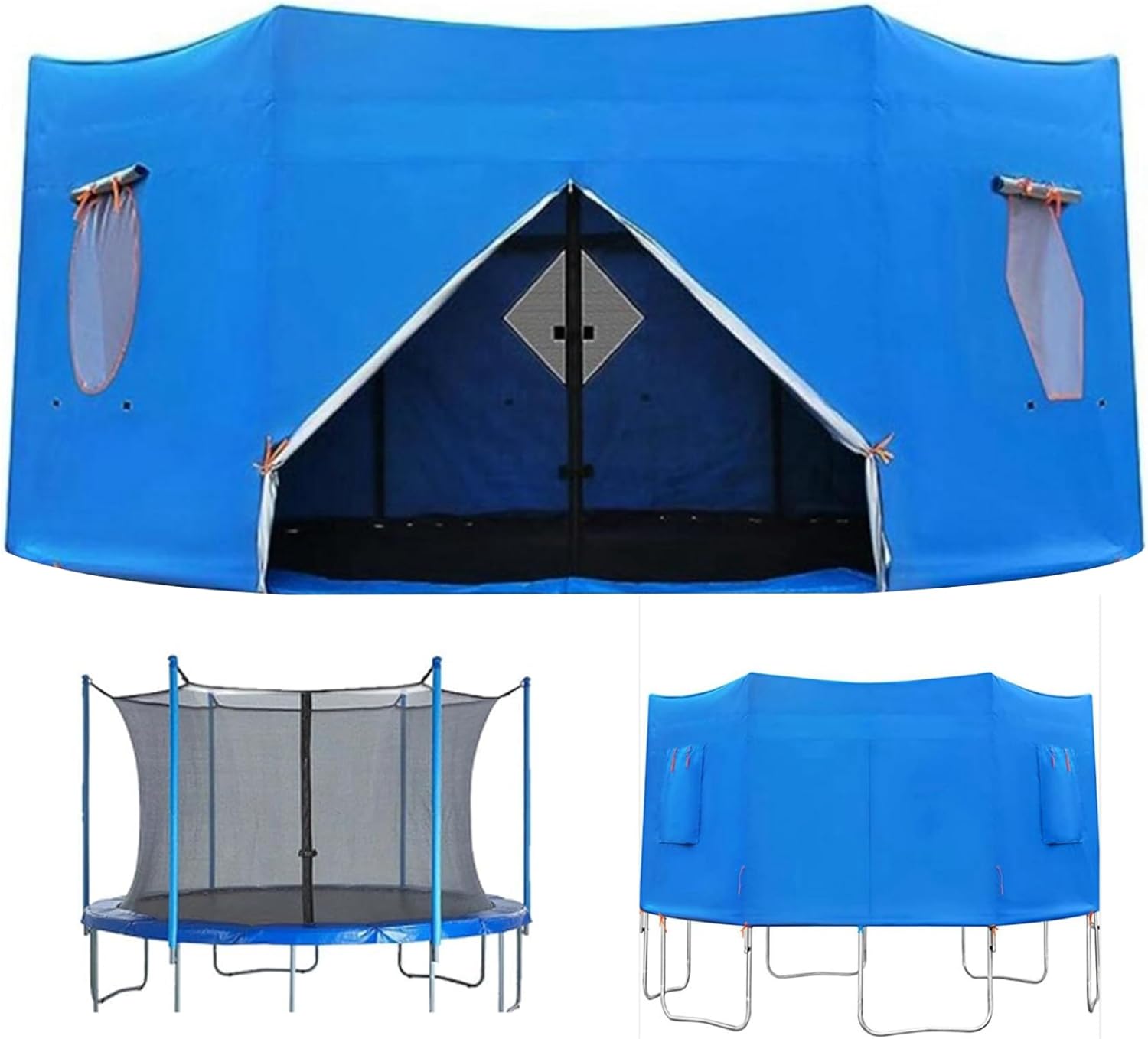Trampoline Tent, 8ft Oxford Cloth Trampoline Tent Cover with Window and Skylight, Trampoline Canopy for 6 Straight Pole Round Trampoline