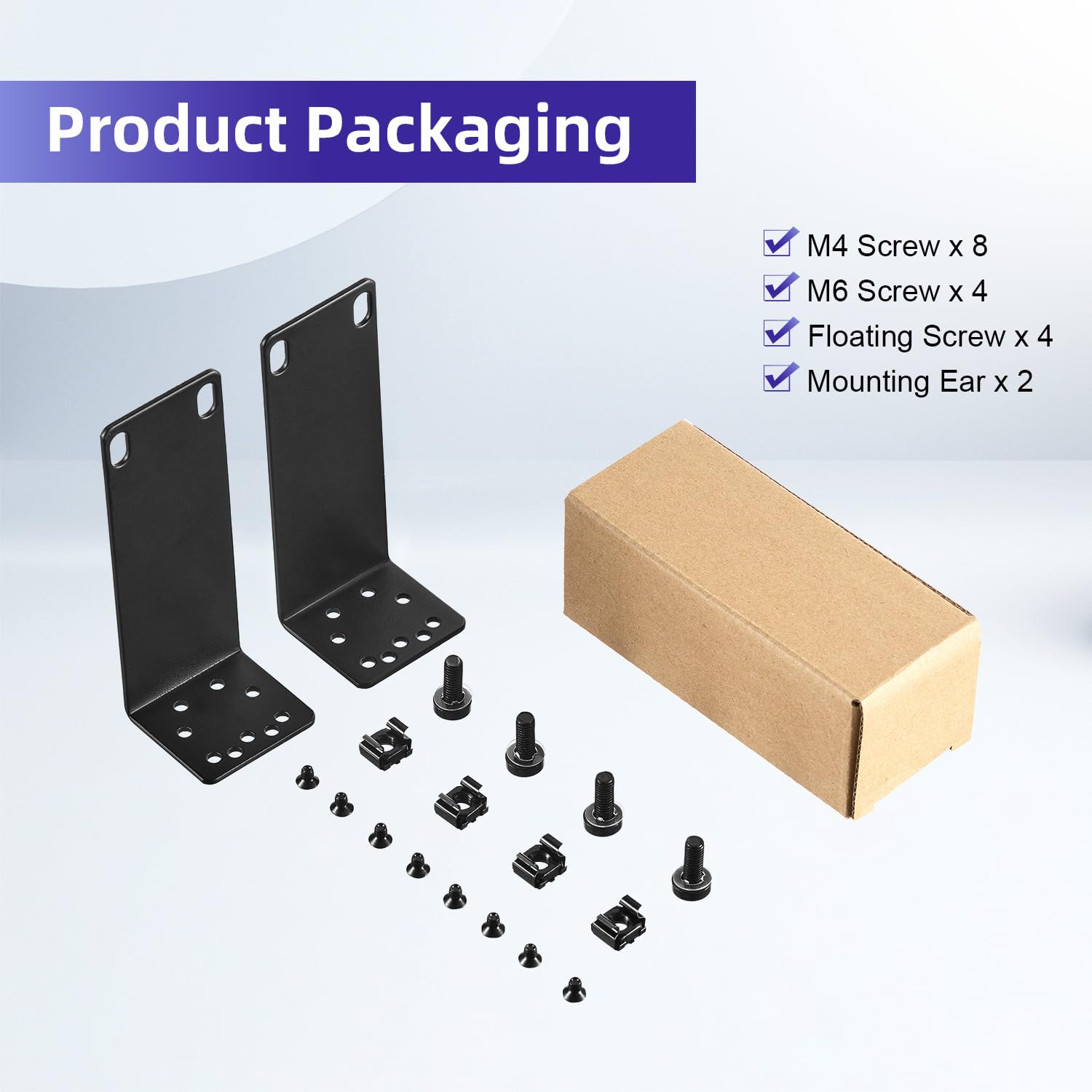 Rack Ear Kit do przełączników TP-Link 19-calowych Rackmount 1U Rack Width Extender 10,6 cala do 19 cali