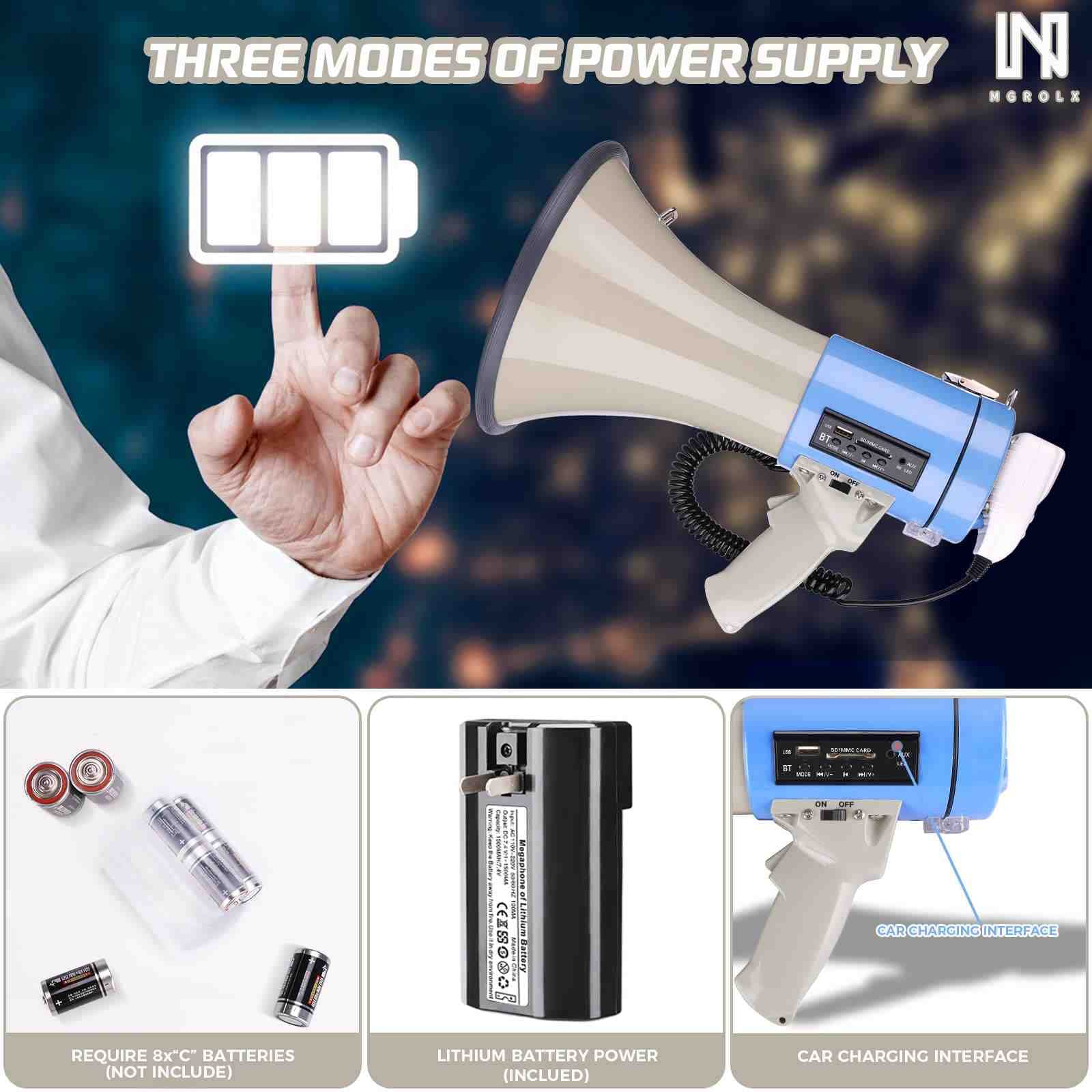 Amazon.co.jp: プロフェッショナル50wメガホン拡声器-取り外し可能な