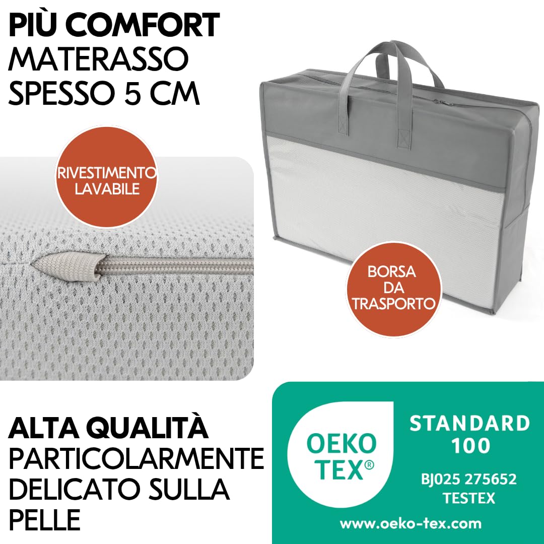 hauck Sleep N Play Go Plus Set Lettino da Viaggio con Materasso, Dusty Blue | Culla e box pieghevole con materasso, zanzariera e borsa I Facile da trasportare, ideale per vacanze e visite