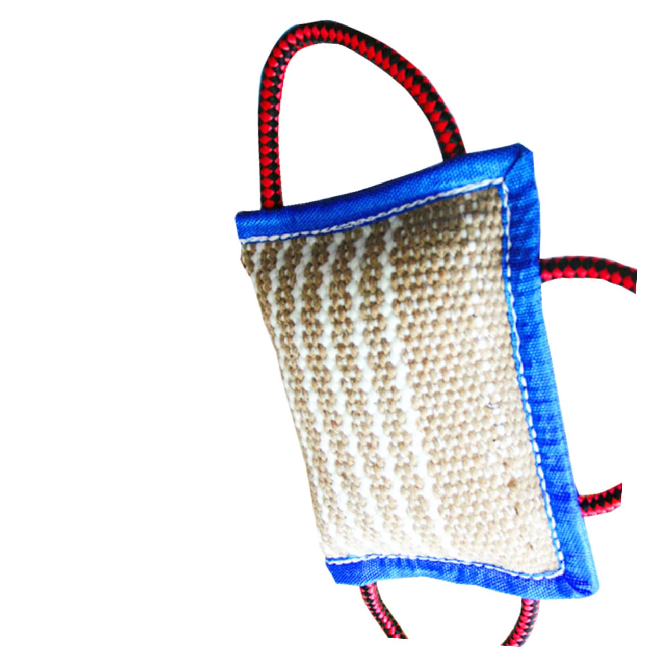 BESPORTBLE Juguetes para Masticar para Limpiar Los de Perros Juguetes para Mascotas Almohada de Yute para Morder Perros 3 Asas para Entrenamiento Y Juego de