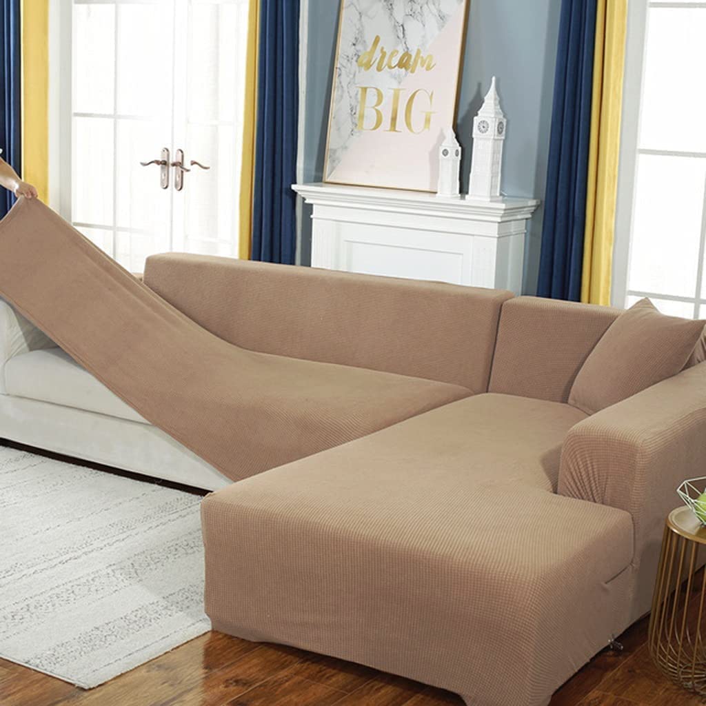 BOLUXIU Sofa Cover, Corner Extendable Stretch Sofa Slipcovers Extendable Sofa Slipcovers for 1/2/3/4 seats (L-shaped corner sofa requires two)