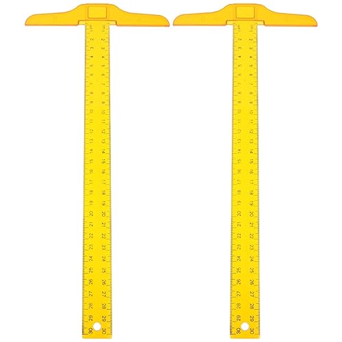 EXCEART 2 piezas de plástico pequeño en T cuadrado para dibujar manualidades, regla cuadrada en T transparente, regla cuadrada T para manualidades,