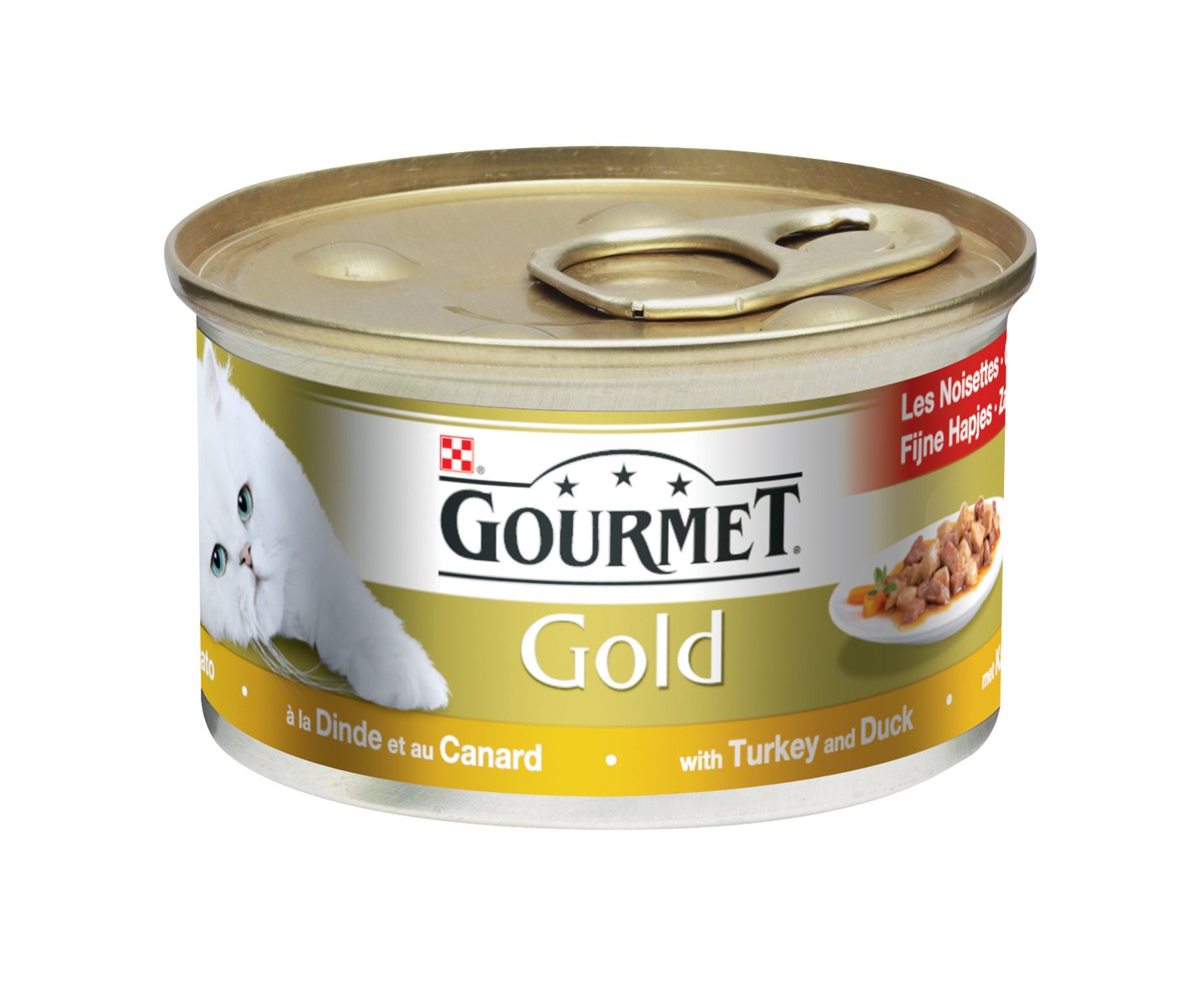 Purina Gourmet Gold Duck & Turkey In Gravy Cat Food - 85G Can, Case Of 12