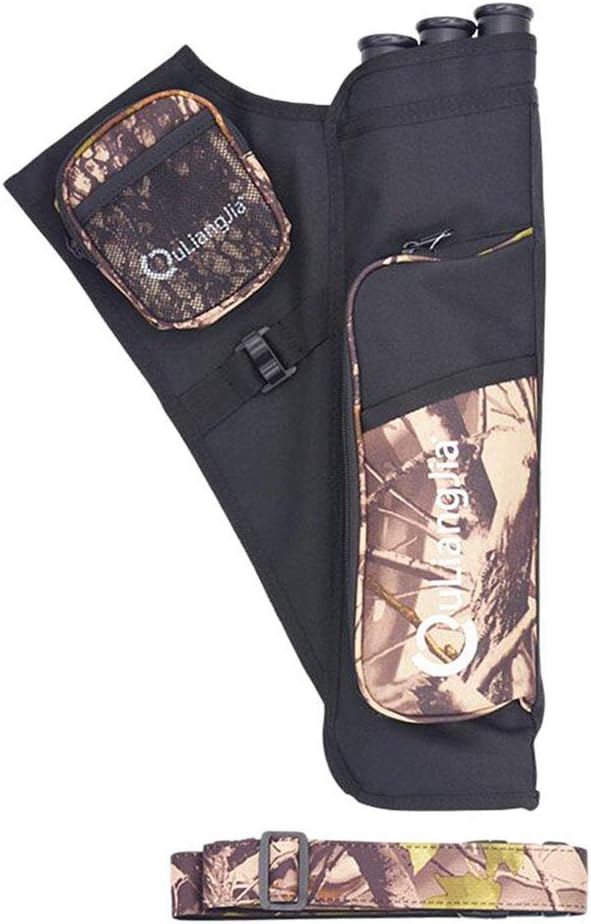 Three-Tubes Adjustable Archery Arrow Hip Belt Quiver Holder Bag Pouch 2 Colors Camo