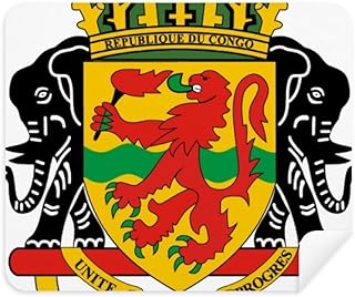 Congo National Emblem Country Cleaning Cloth Screen Cleaner 2pcs Suede Fabric