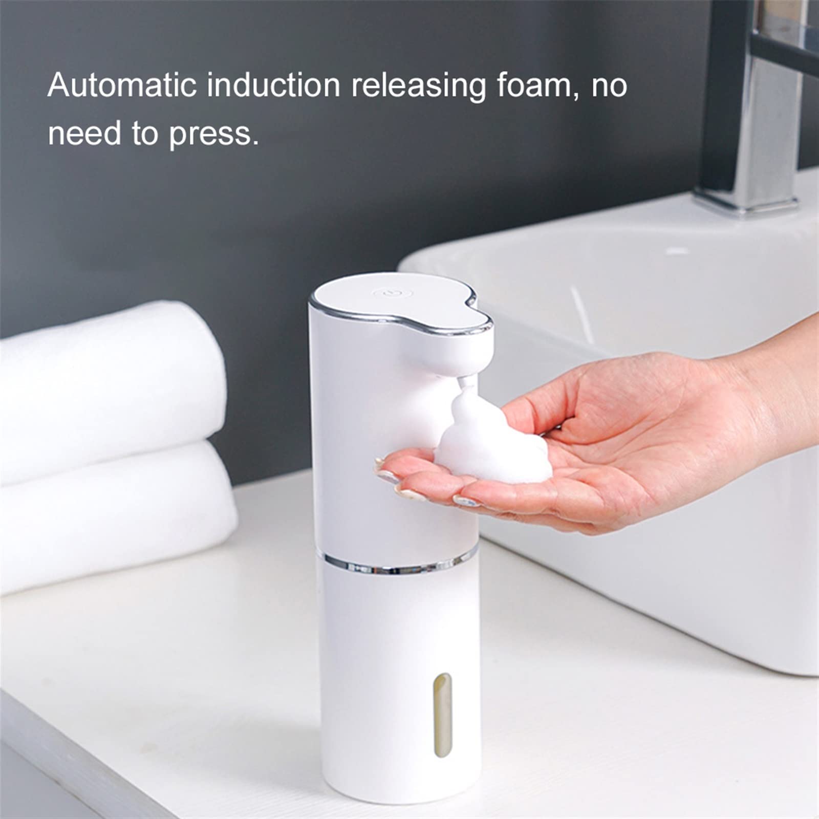 JINGYAN Dispensadores de loción y de jabón Automatic Dispenser Induction Touchless Rechargeable Refillable Charging Supplies