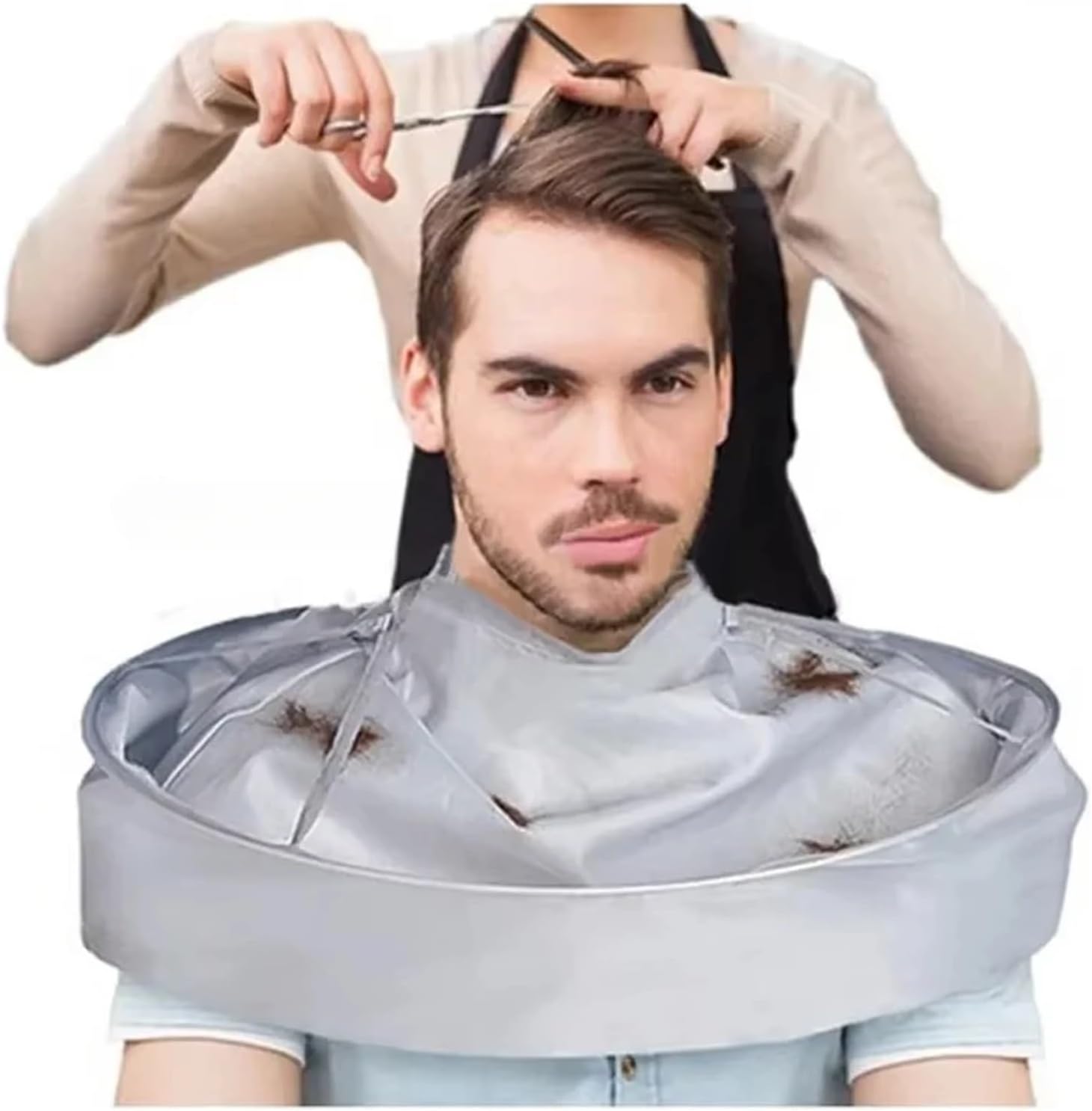 1PC Waterproof Adult Hair Cutting Cloak Foldable Umbrella Cape Salon Barber Home Hairdressing