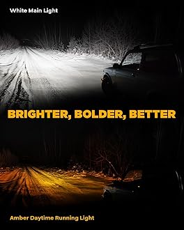 Auxbeam V-Ultra Series 3" 108W Side Shooter LED Pods with Amber DRL 3 Modes & Light Covers 270 Degree Wide Range 12800LM Round Offroad Driving Light Bar for Truck Jeep ATV UTV, Pair