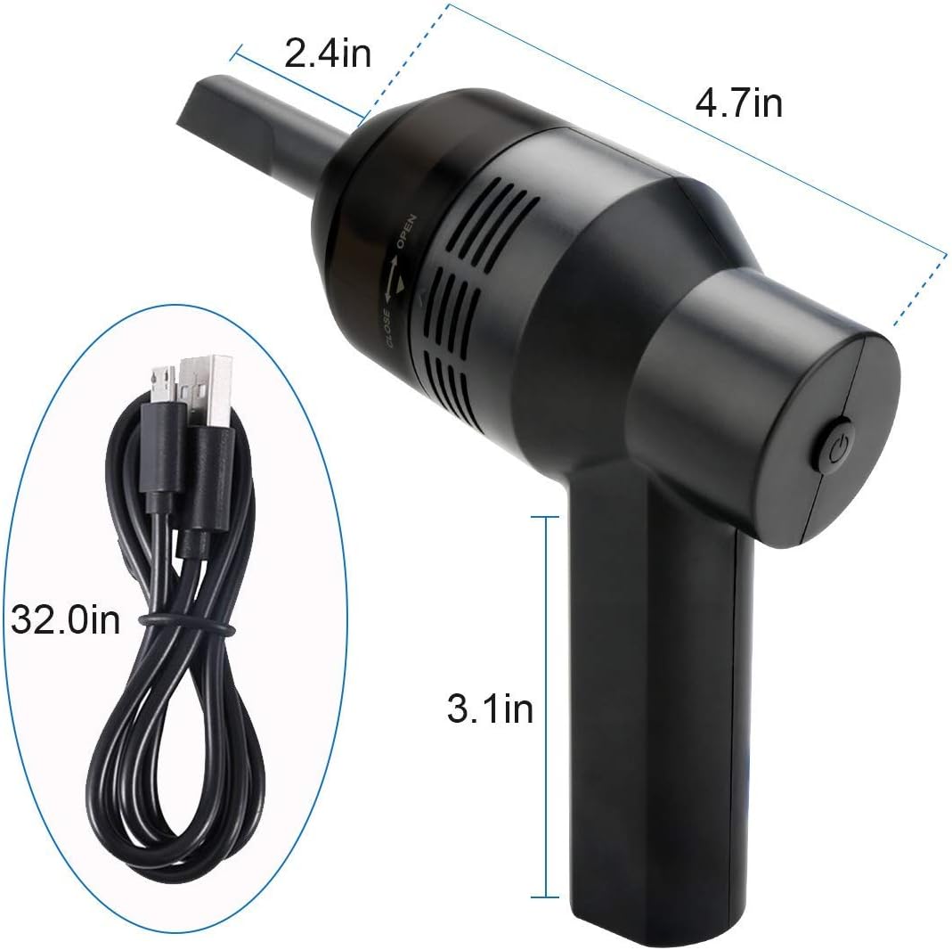 Intsun Keyboard Cleaner Mini Powerful Keyboard Vacuum USB Cordless Computer Vacuum Cleaner with 2 Vacuum Nozzles & 2 Washable Filters for Laptop, Piano, Computer, Car, Makeup Bag, Pet House : Electronics