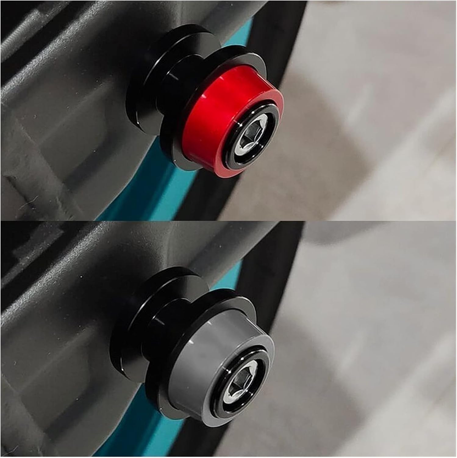 Motorcycle 8MM Stand Screws CNC Swingarm Slider Spools for Suzuki GSF 250 400 1200 1250 600 600S 650 650S 650N Bandit Swing Arm Bracket Screw (Color : Black)