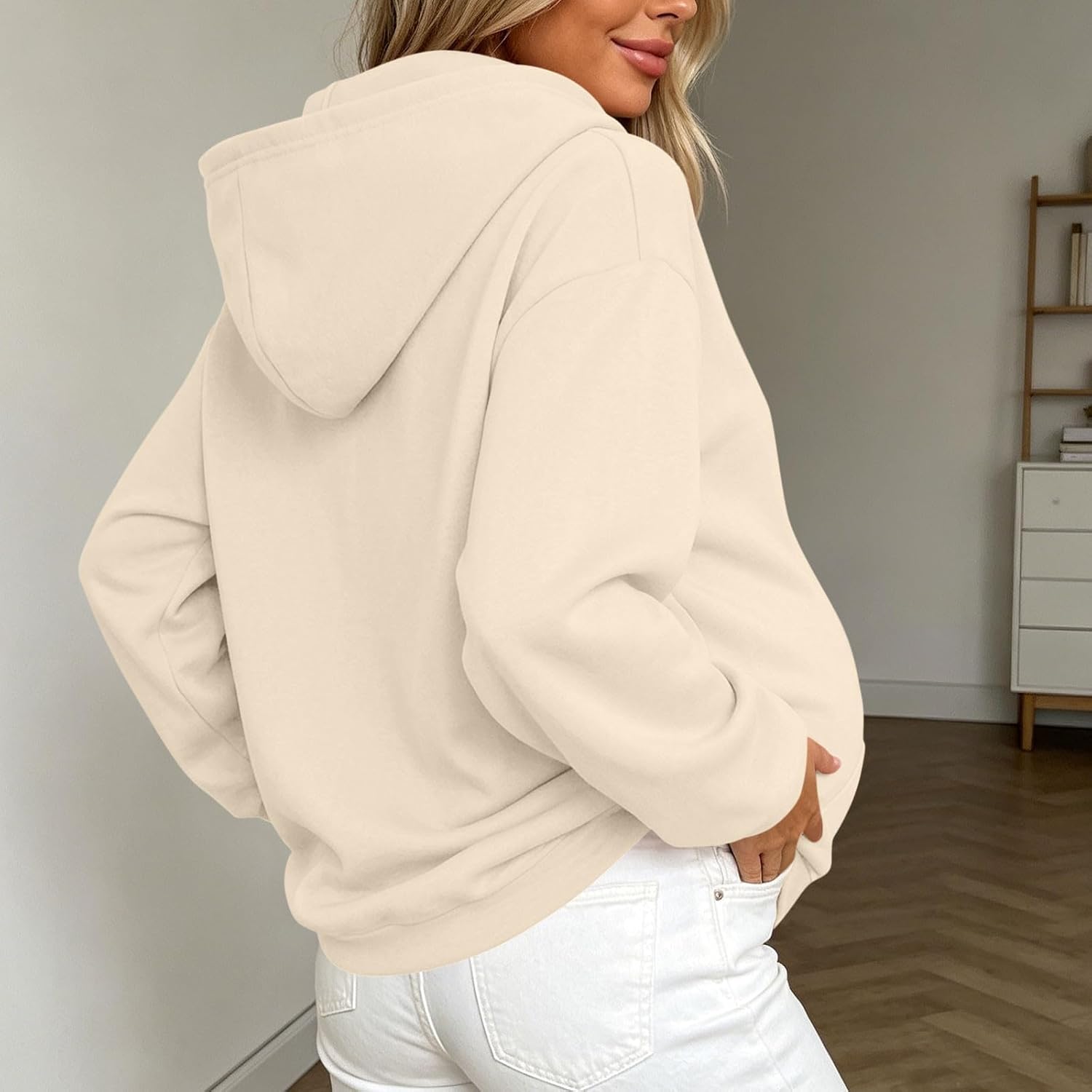 Women's Zipper Sweatshirts Oversized Casual Breastfeeding Pullover Tops Loose Pregnancy Mama Pullover Clothes