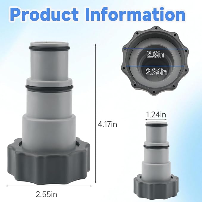 Adaptador de manguera para piscina tipo A, 4 piezas miniatura 2