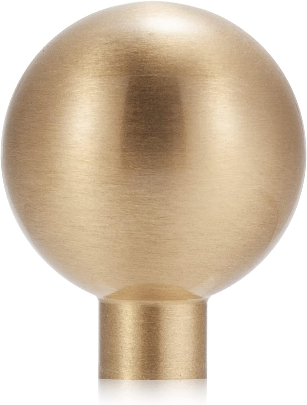DECRAFTS 10PCS Brushed Brass Gold Decorative Cabinet Knobs Solid Pure Copper Kitchen Hardware Cupboard Drawer Dresser Pulls (Ball 0.8")