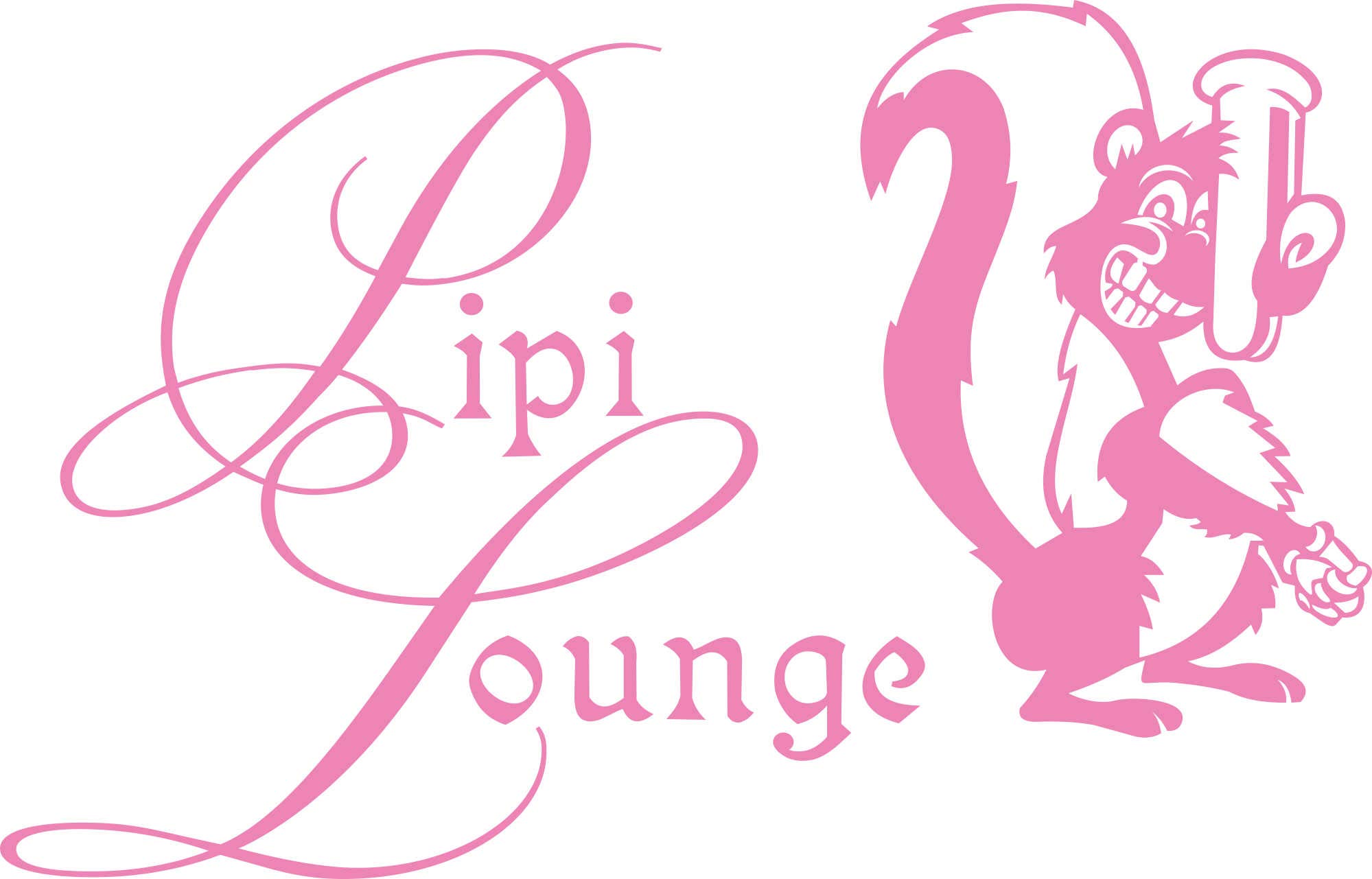 Klebesüchtig Türtattoo „PIPI Lounge“ – 40x28 Cm, Pink, Wandsticker