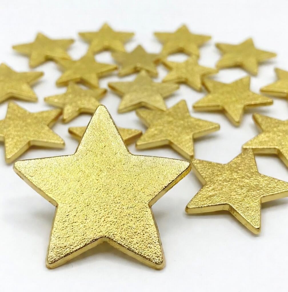 Bulk 25 Pack of Gold Star Lapel or Apparel Pins - Perfect Recognition Gift for Students, Employees, Sales Associates, and Sports Teams