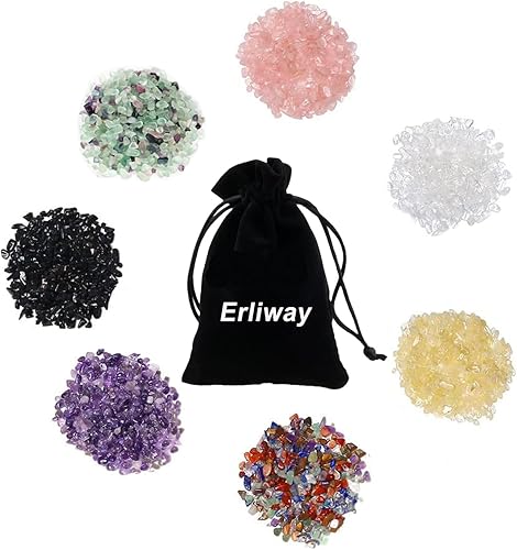 Miniatura 5 de Chips de Cuarzo Transparente Natural Triturados Piedra de Cristal, 7-9mm Chips de Cristal Curativo Pulido Sanación Reiki Cristal Fabricación de