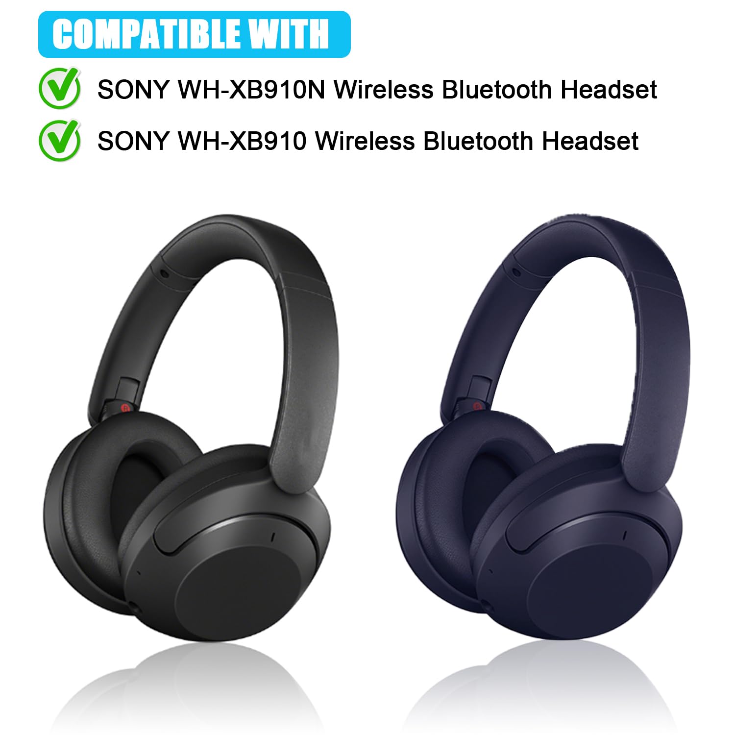 Ersatz Ohrpolster Für Sony WH-XB910N - Proteinleder Memory-Schaum