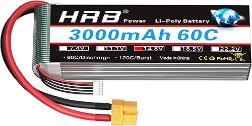 HRB 3000Mah 148V 4S 60C LiPo baterĂa con enchufe XT60 para RC coche barco camiĂłn heli aviĂłn EC3DeansTracxasTamiya HRB 3000Mah 148V 4S 60C LiPo baterĂa con enchufe XT60 para RC coche barco camiĂłn heli aviĂłn EC3DeansTracxasTamiya