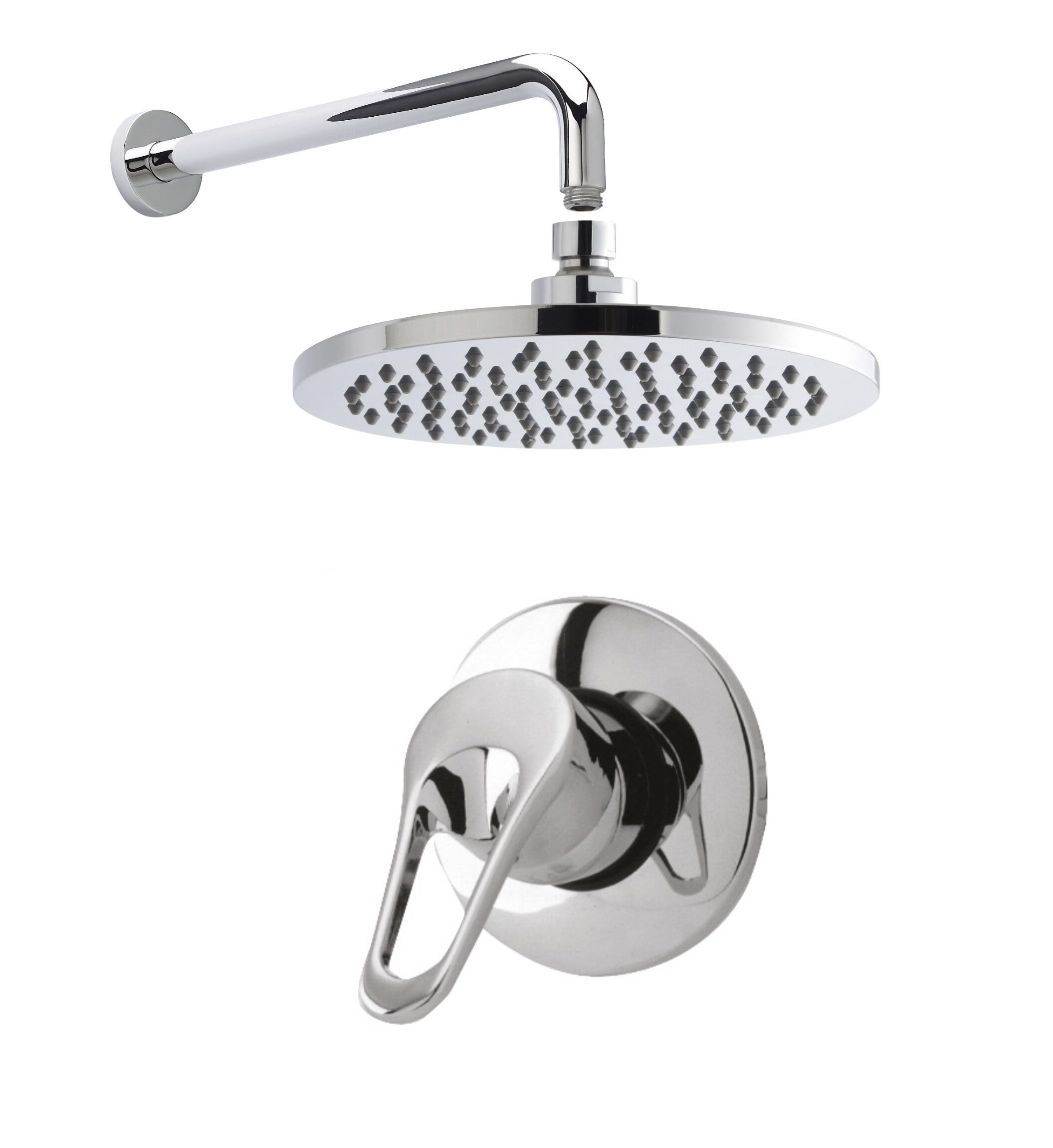Balterley Shower Bundle Concealed Round Manual Valve, Arm & Head Kit - Chrome
