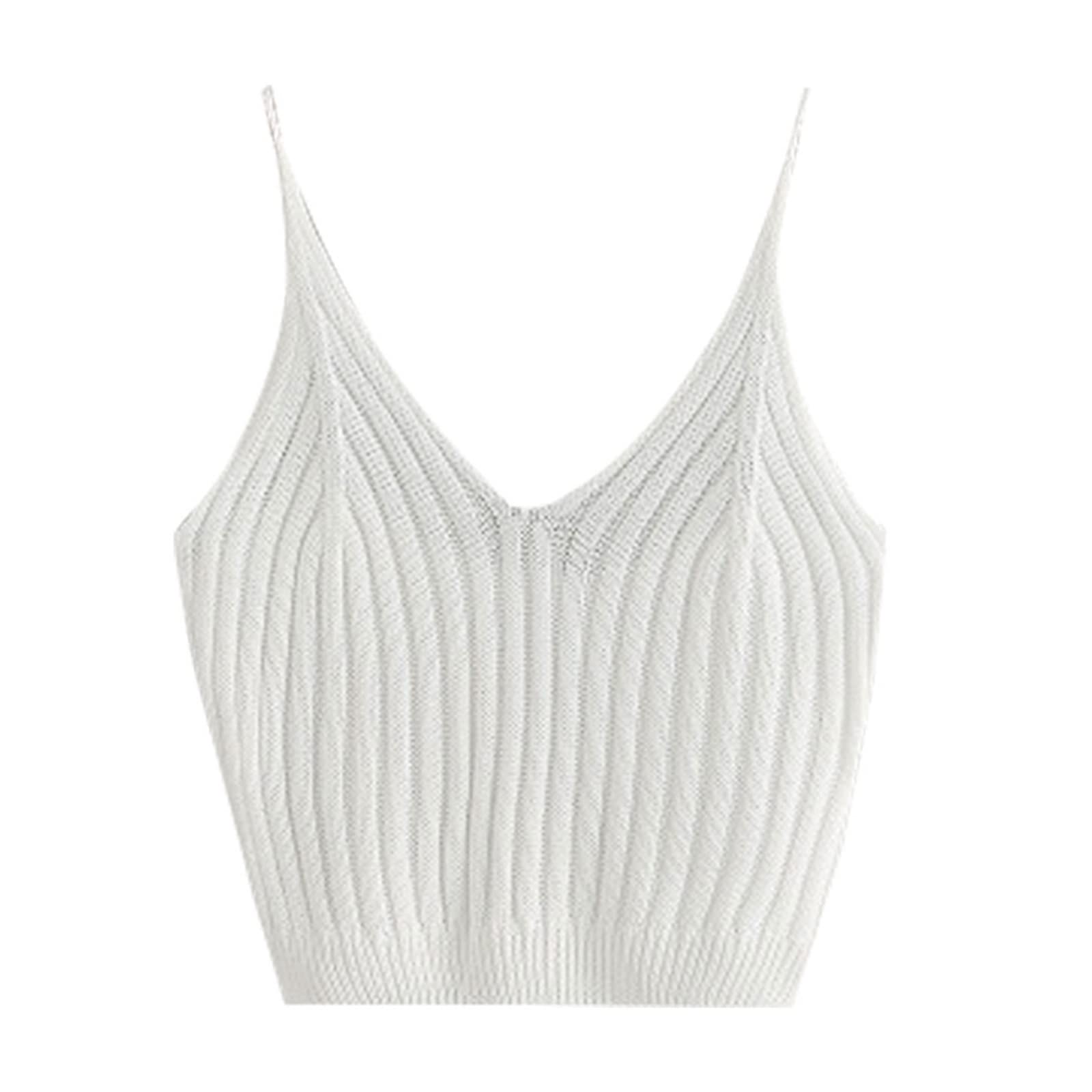Damskie letnie podstawy Seksowne zasznurowane bez rękawów Crop topy Bawełniane miękkie podkoszulki Kostiumy kąpielowe (Color : A, Size : Medium)