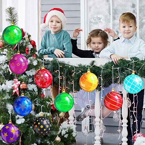Décorations de Noël rondes anti-chute avec cordon argenté pour sapin impeccable - 6