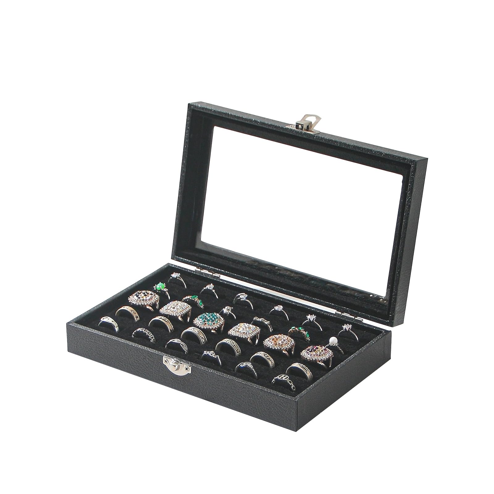 Ring Organizer Box for Jewelry Rings Cufflinks Storage Case Small Jewelry Box for Travel Pretty Gifts for Girls
