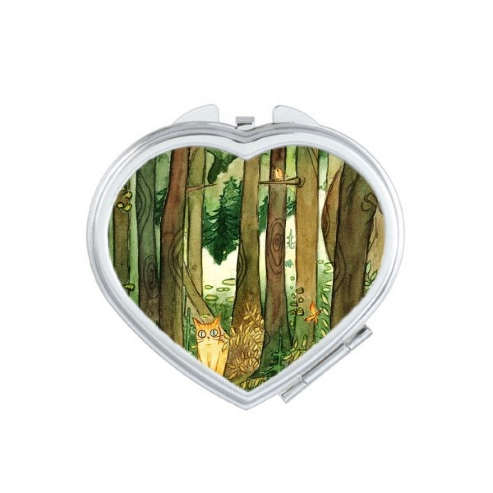 Cadeau multicolore miroir compact mignon pour amoureuse des chats