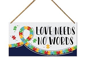 Autism Awareness Wood Sign Decor: Embrace and Support with Every Display