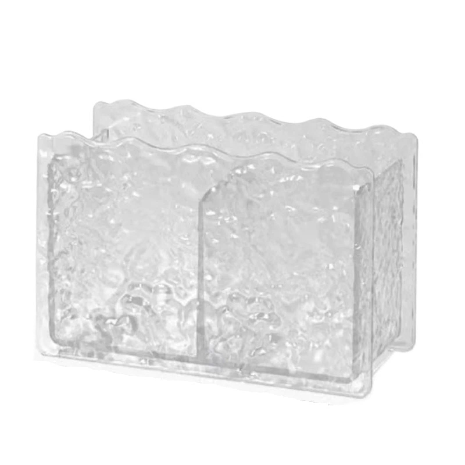 WEOKDFHA Clear Pencil Holder Transparent Eyebrow Pencil Brush Holder Glacier Pattern Organizer for Cosmetics Makeup Storage Boxes Containers
