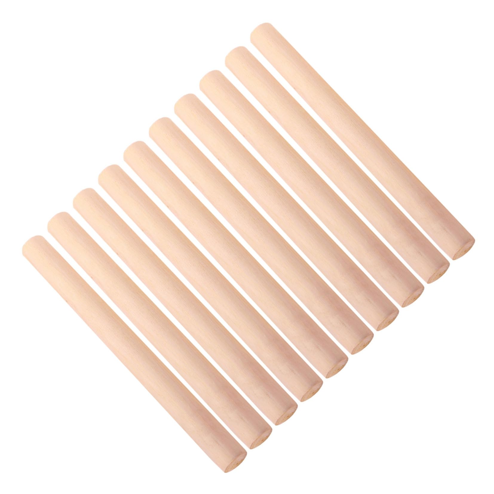 Mattarello in Legno Set da 10 Pezzi Bastoncini per Stendere la Pasta Rullo per Gnocchi Antiaderente Superficie Liscia per Cucina e Preparazione Dolci