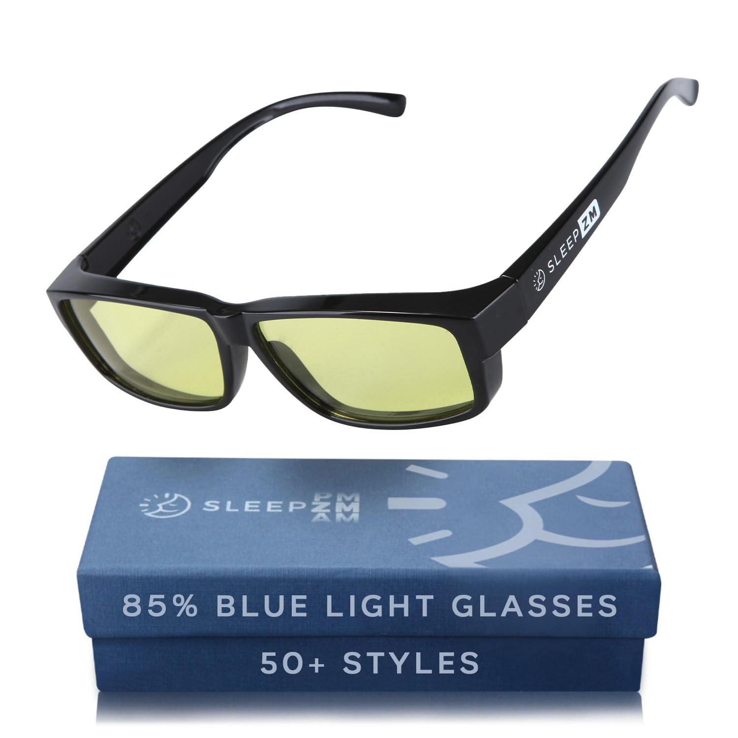 Sponsored Ad - 100% Blue Light Blocking Glasses - Women + Men - Better Sleep - Anti Eye Strain Protection - Computer Screens Gaming