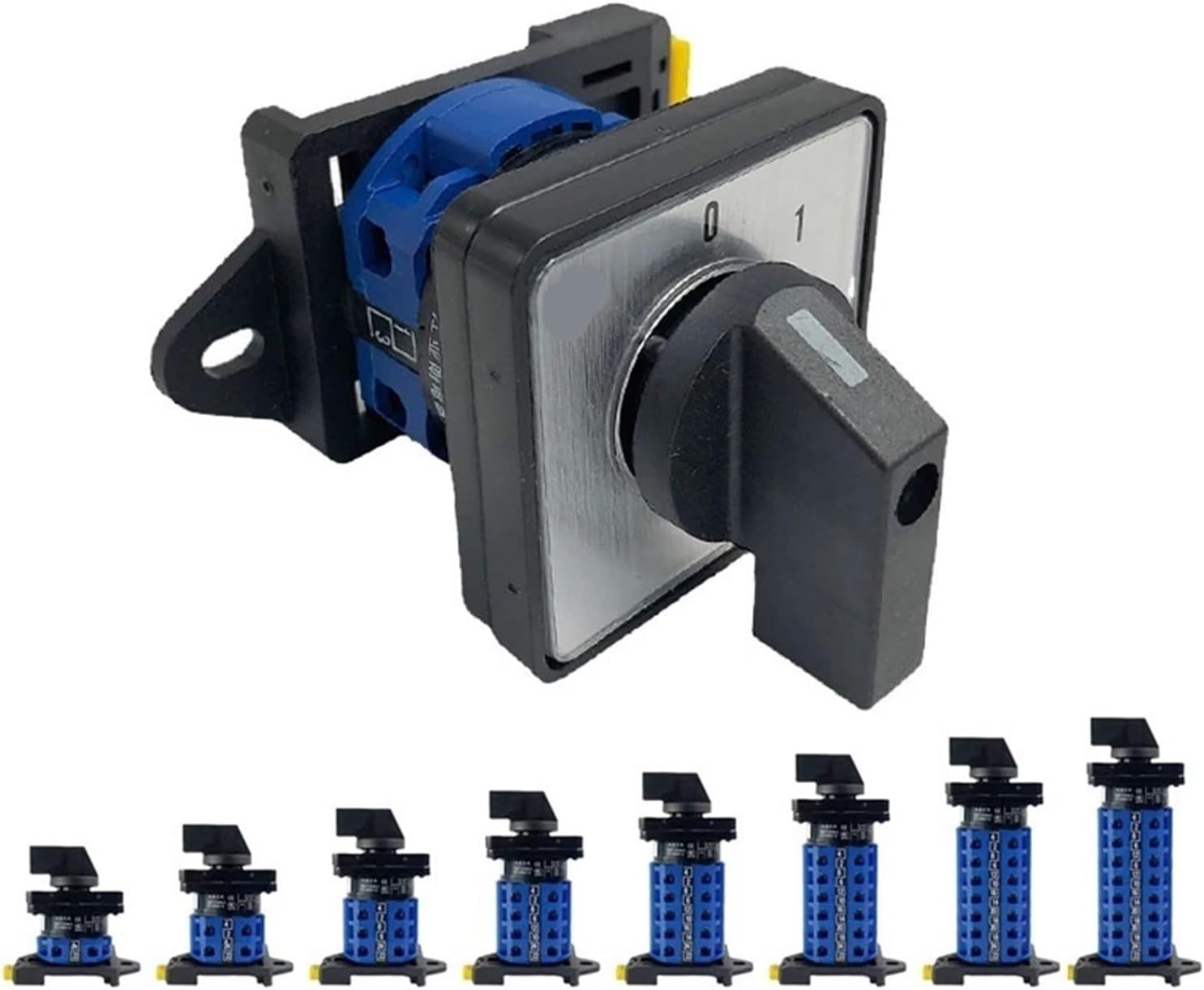 1pcs YMW26 LW26-25A DIN Rail Mounted LW28 Changeover Rotary Cam Switch 690V Selector Silver Contact Control Motor Off-ON(3P-12 Terminals)