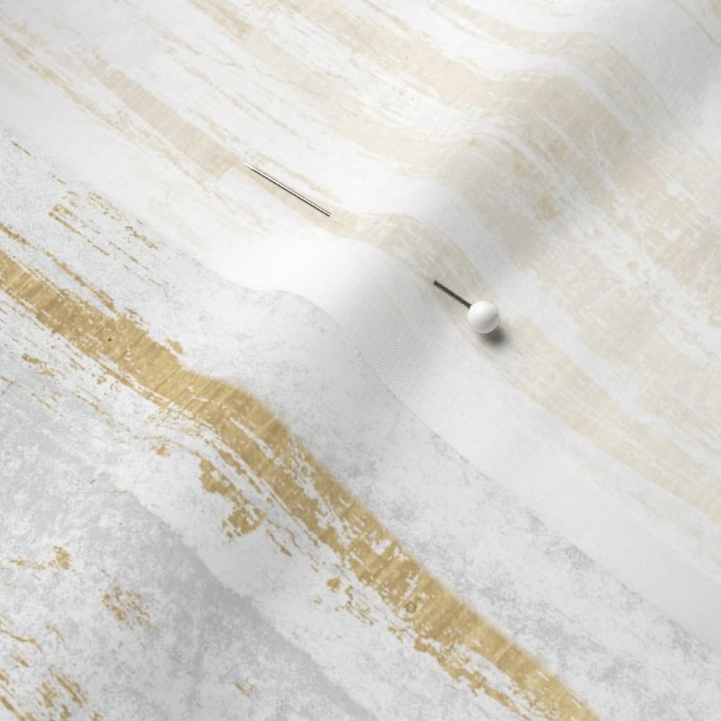 Spoonflower Fabric - White Birch Gold Gray Neutral Distressed Printed on Chiffon Fabric by The Yard - Sewing Fashion Apparel Dresses Home Decor