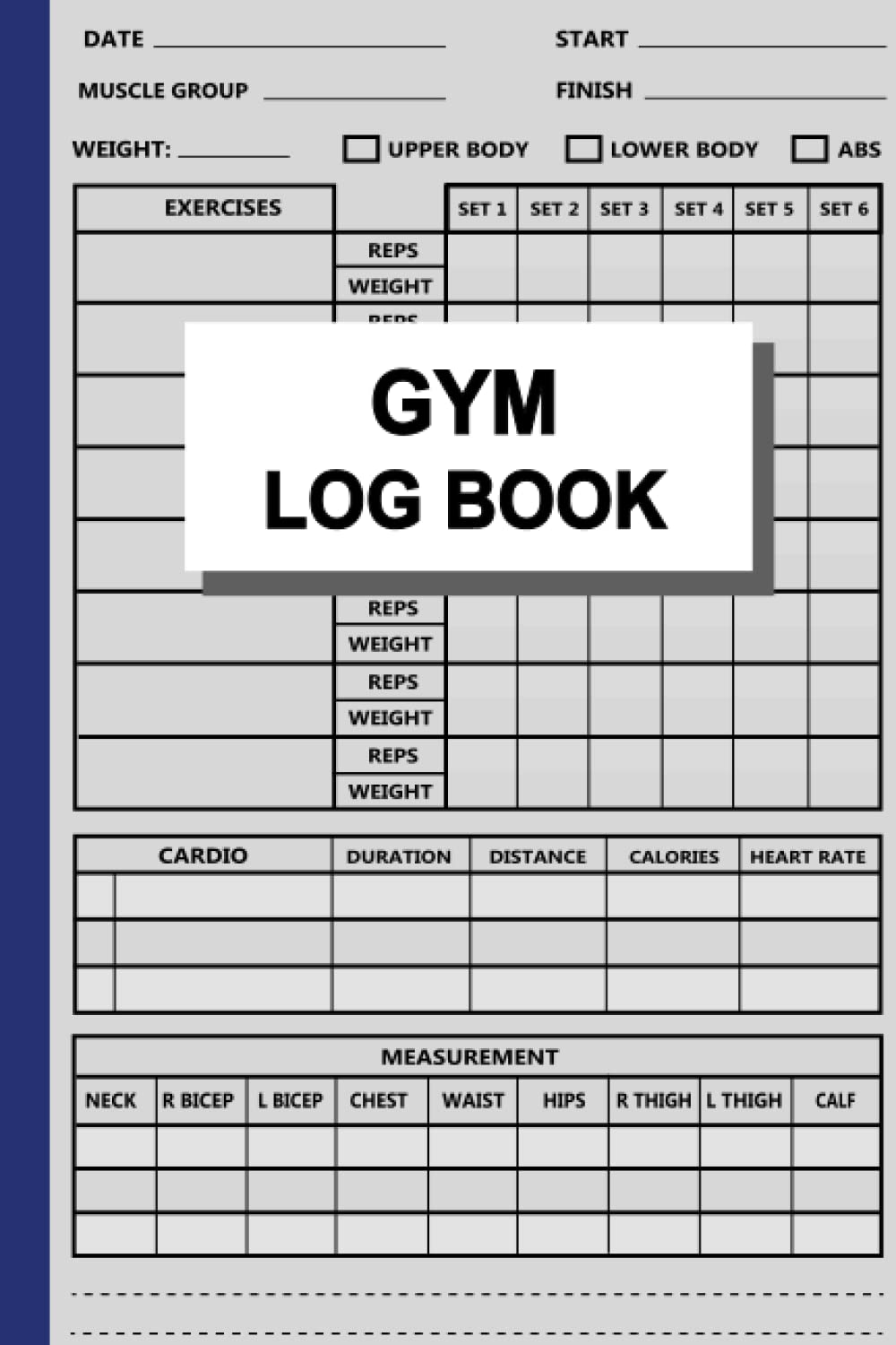 Gym Log Book Workout Logbook for Men and Women, Exercise Notebook for