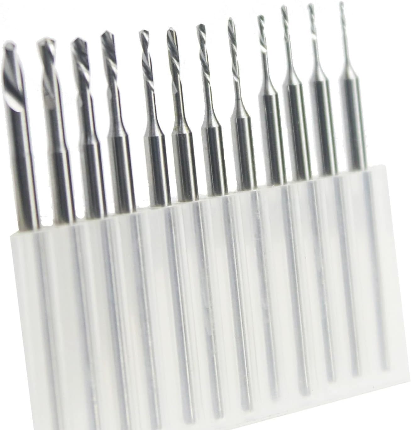 Luo ke 12 Pcs Drilling Burr - 3/32'' Shank Twist Drills Bits Jewelry Bead Reamer Drilling Tools for Lapidary Making (005-023)