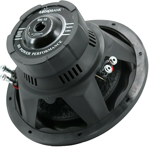 Miniatura 6 de Audiobank Bank2500 Series 12 pulgadas BK-12 2500 vatios de potencia máxima Elite Audio para coche Subwoofer poco profundo 4 Ohm DVC - Bobina de voz